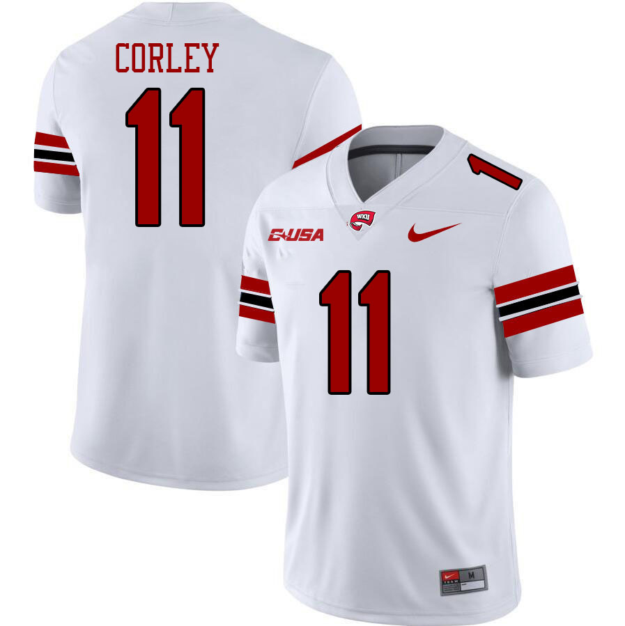 Western Kentucky Hilltoppers #11 Malachi Corley College Football Jerseys Stitched Sale-White